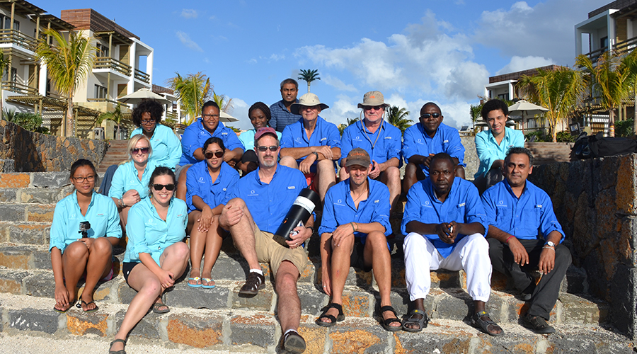 Group photo of scientists and trainers from Ocean Acidification Monitoring Workshop in Mauritius