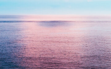 Open ocean at sunset