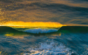 Ocean Wave at sunset