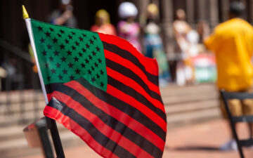 Juneteenth, Red, Black, and Green Striped Flag