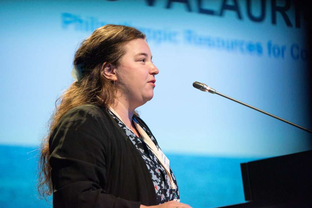 Alexis speaking at Ocean Decade Forum in UNOC