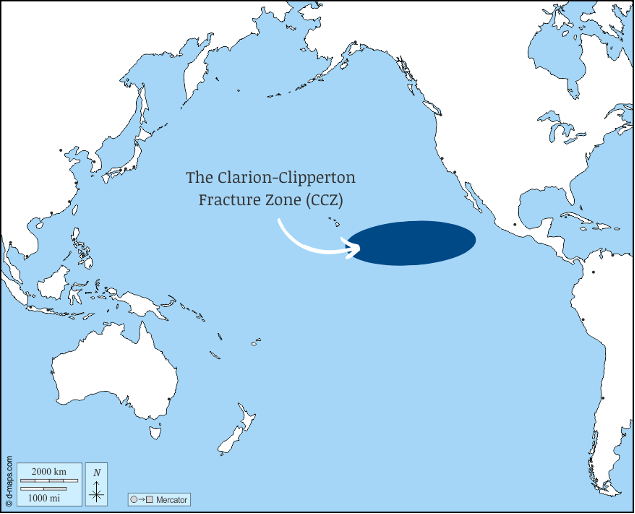 Introduction to Deep Seabed Mining: a map of the Clarion-Clipperton Fracture Zone