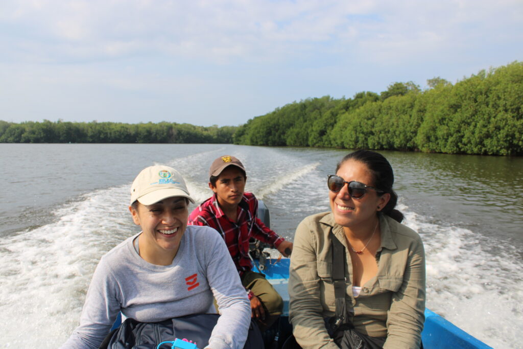 project participants on a boat in Chiapas, Mexico