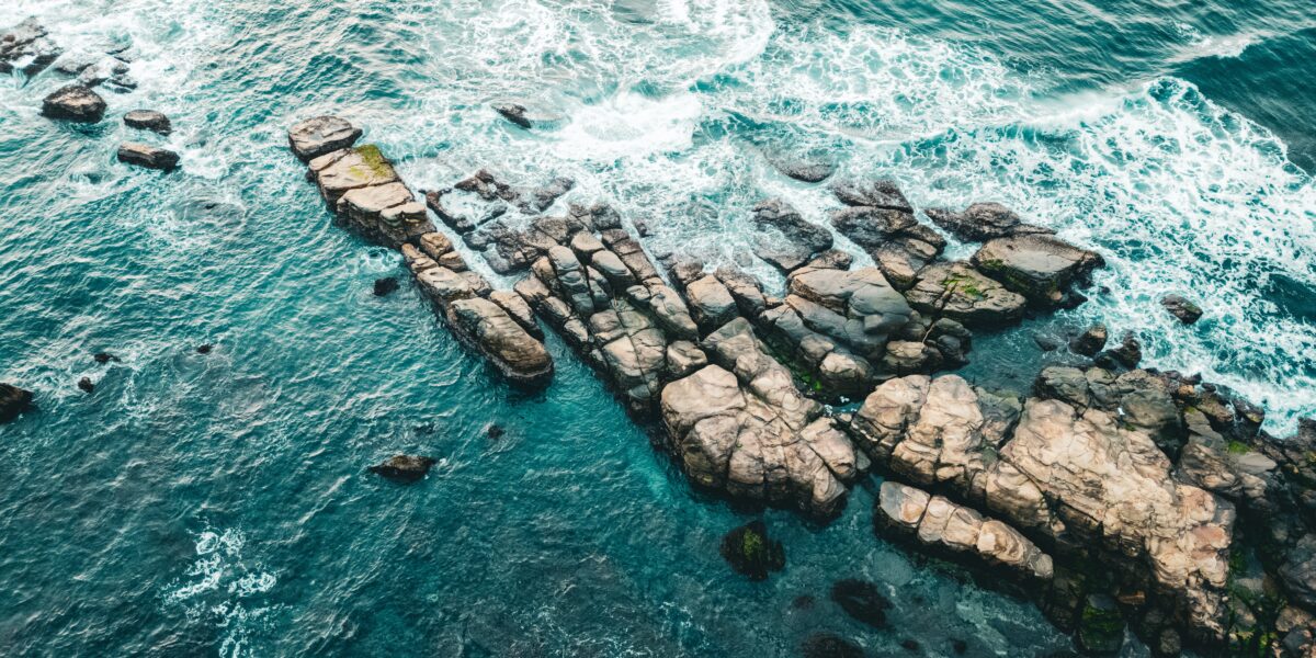 ocean against the rocks