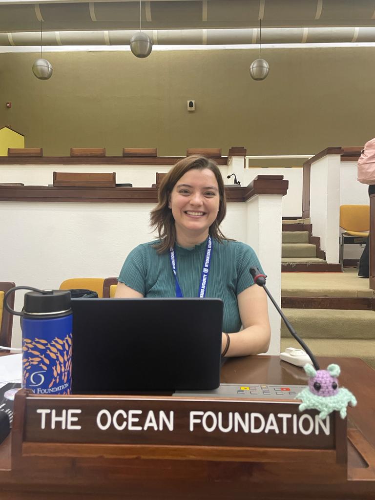 Madeline Warner, representing The Ocean Foundation on the ground in Kingston, Jamaica in November 2023 (Photo by Nicole Zaneszco)