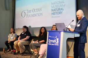 Jason Donofrio introduces the Educators Summit panelists