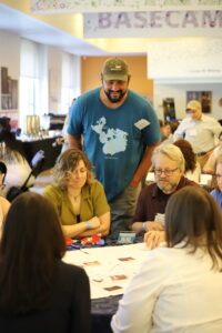 Educators Summit attendees participating in a hands on activity led by Krysta Hougen-Ryall